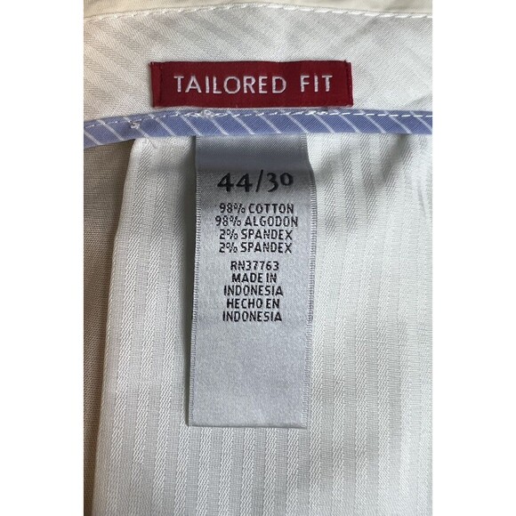 Perry Ellis Mens Premium Twill Khaki No Iron Cotton Pants Size 44x30 - Picture 8 of 12